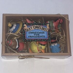 Mary Engelbreit Christmas Toy‎ Ornaments - New 6 Set